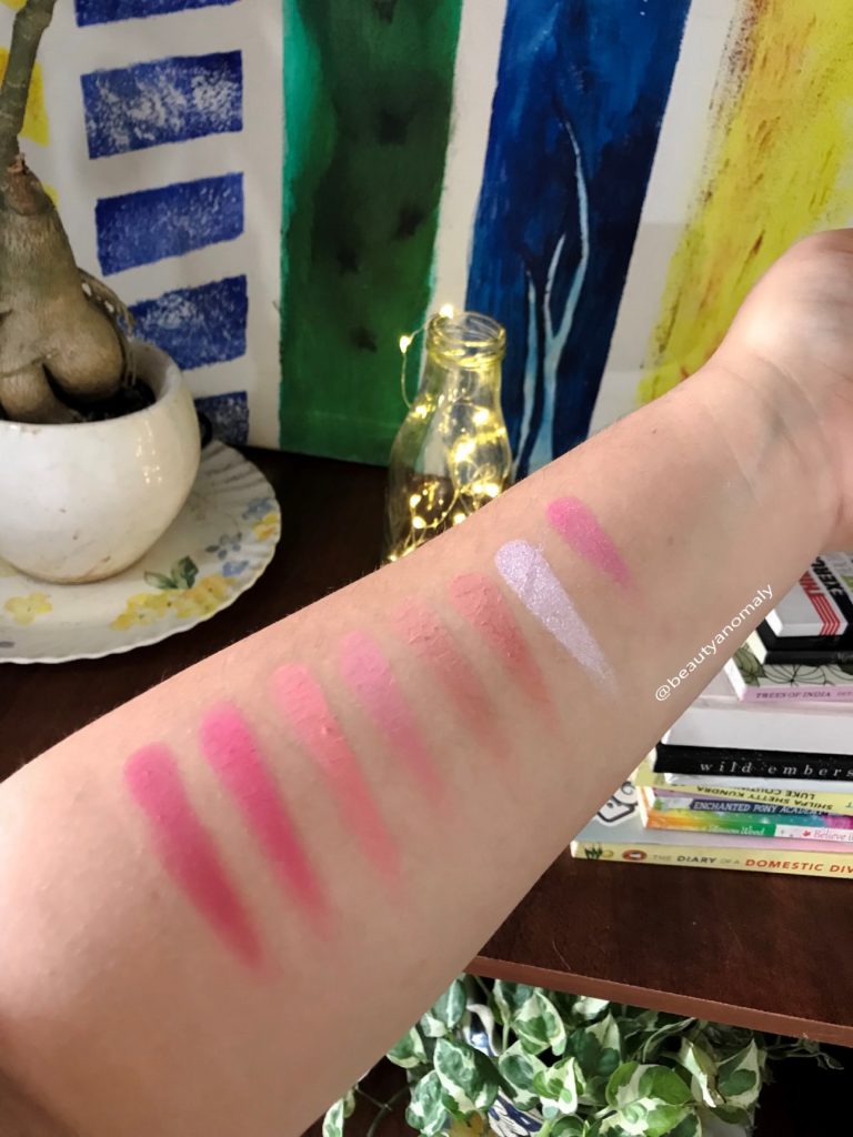 makeup revolution blush palette sugar and spice swatches