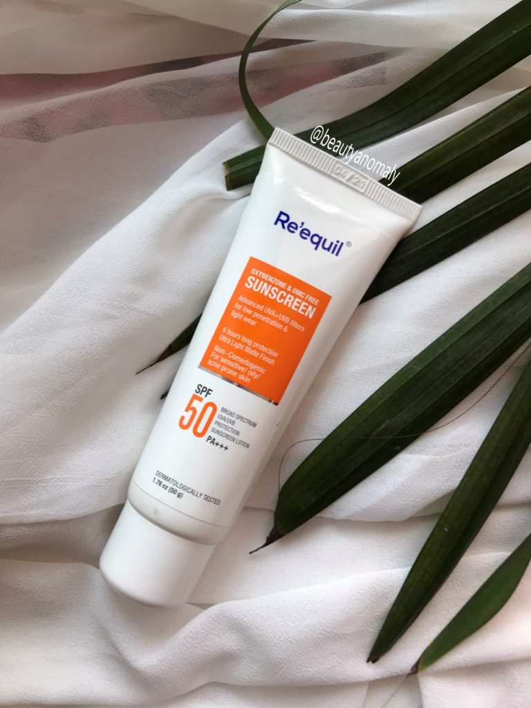 re equil oxybenzone free sunscreen