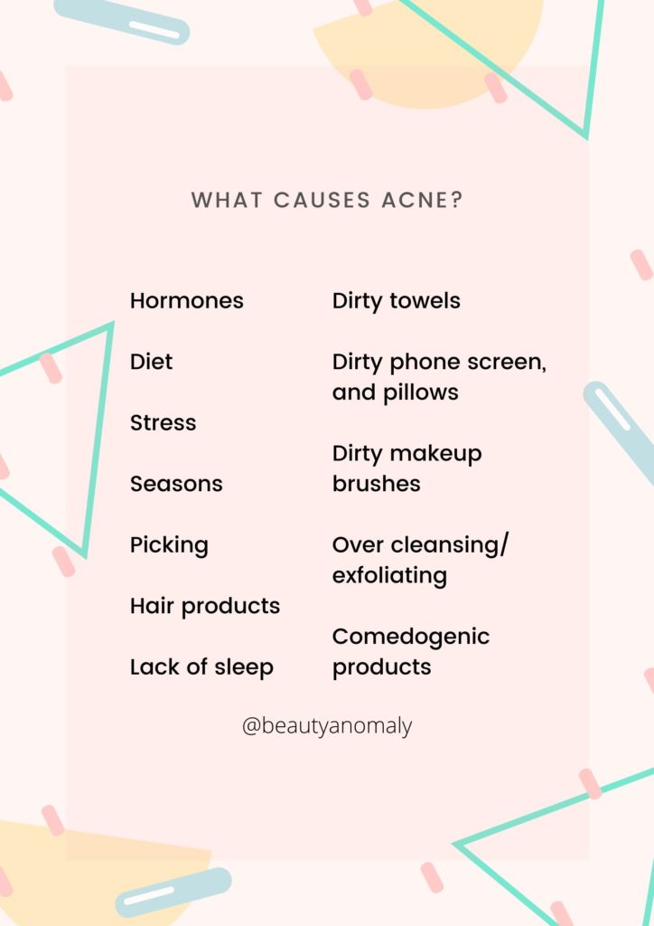 causes of acne: oily acne prone